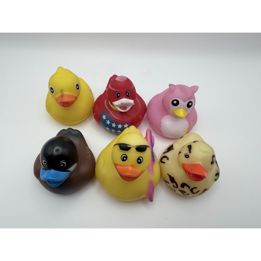 Rubber Duck Bath Toy Set Novelty Character Collection Funny Collection - Picture 2 of 2